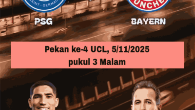 Prediksi Skor PSG vs Bayern Munchen Big Match Pekan ke-4 UCL, 5/11/2025 Malam Ini