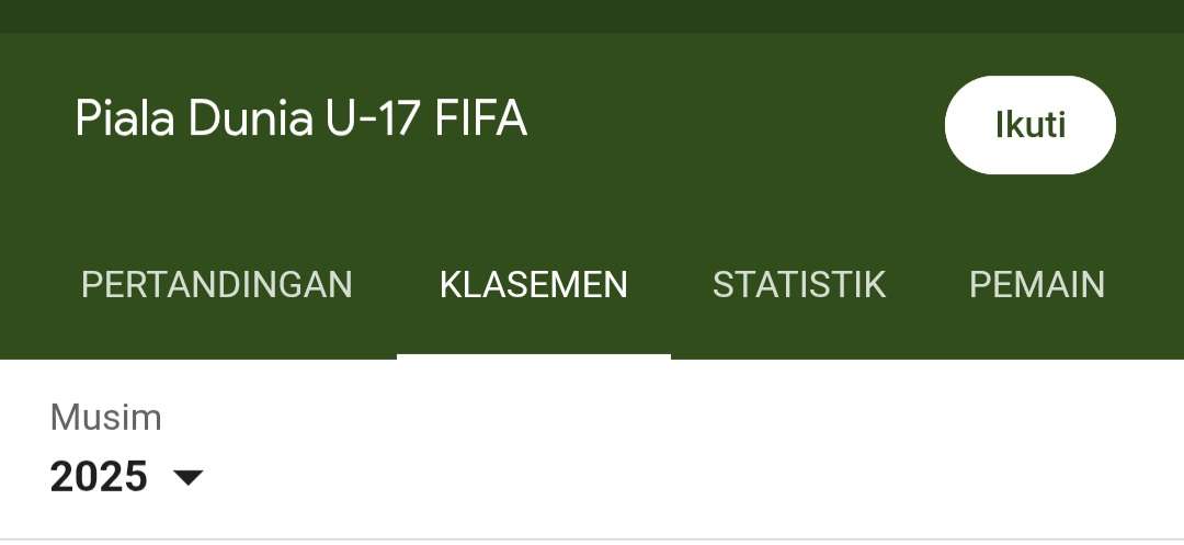 Klasemen Sementara Piala Dunia U17 2025: Indonesia Ada di Posisi Berapa?