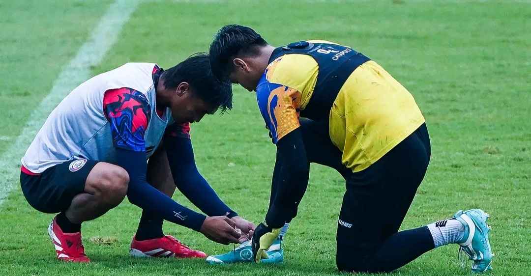Arema FC bersiap latihan jelang lawan Persebaya di pekan ke-13 Super League