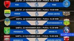 Jadwal Super League Pekan 13 Musim 2025/2026