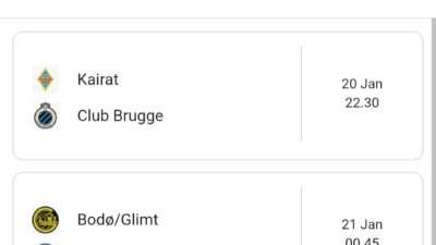 Jadwal UCL Matchday ke-7: Mulai 20 Sampai 29 Januari 2026 Mendatang